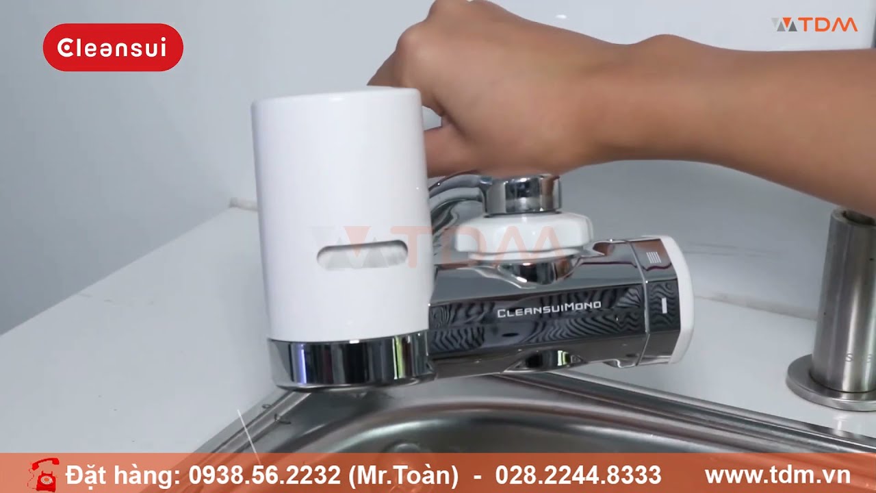 TDM.VN | Hướng dẫn cách lắp đặt & sử dụng bộ lọc nước đầu vòi Mitsubishi Cleansui EF201 (EF 201)