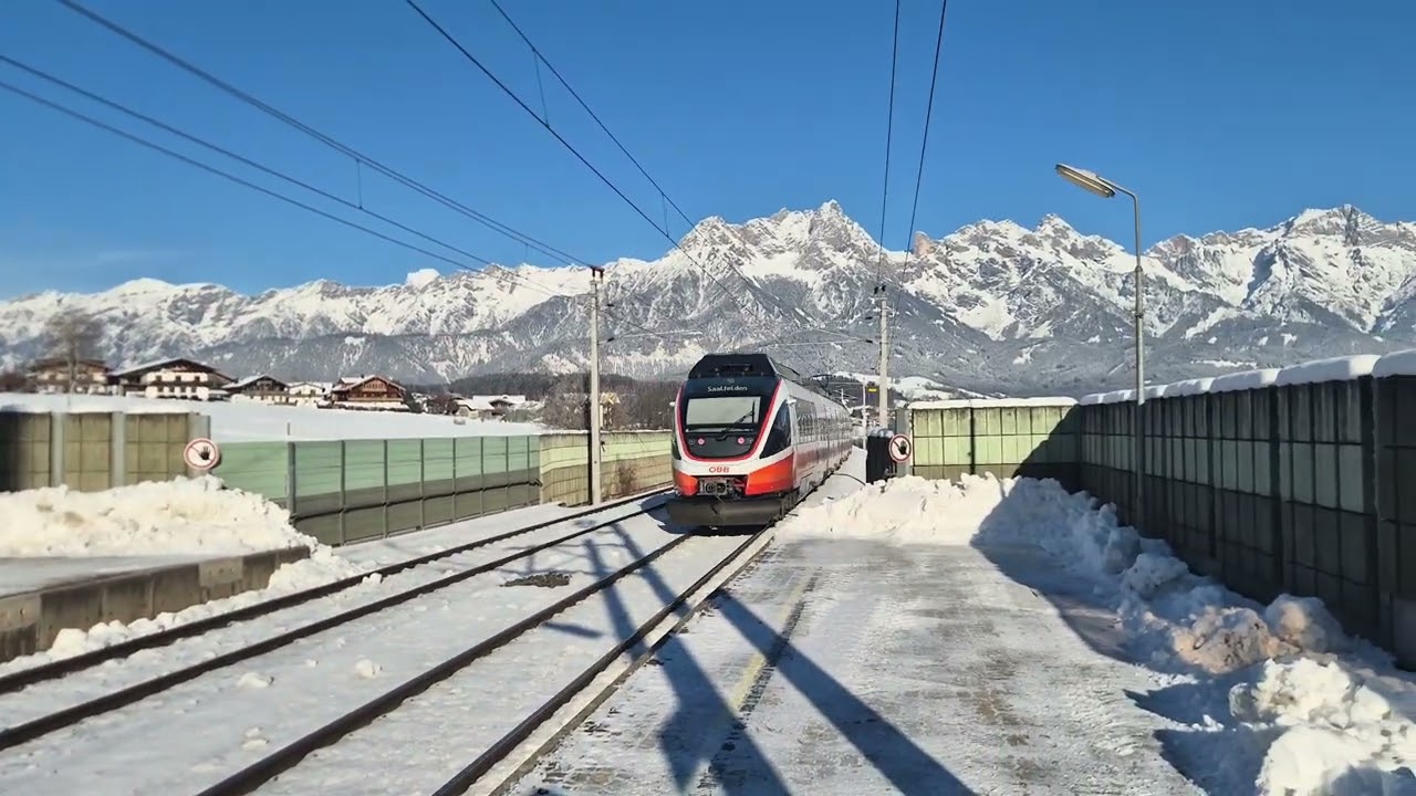 Abfahrt der S3 25713 am 28.11.2025 in Gerling im Pinzgau