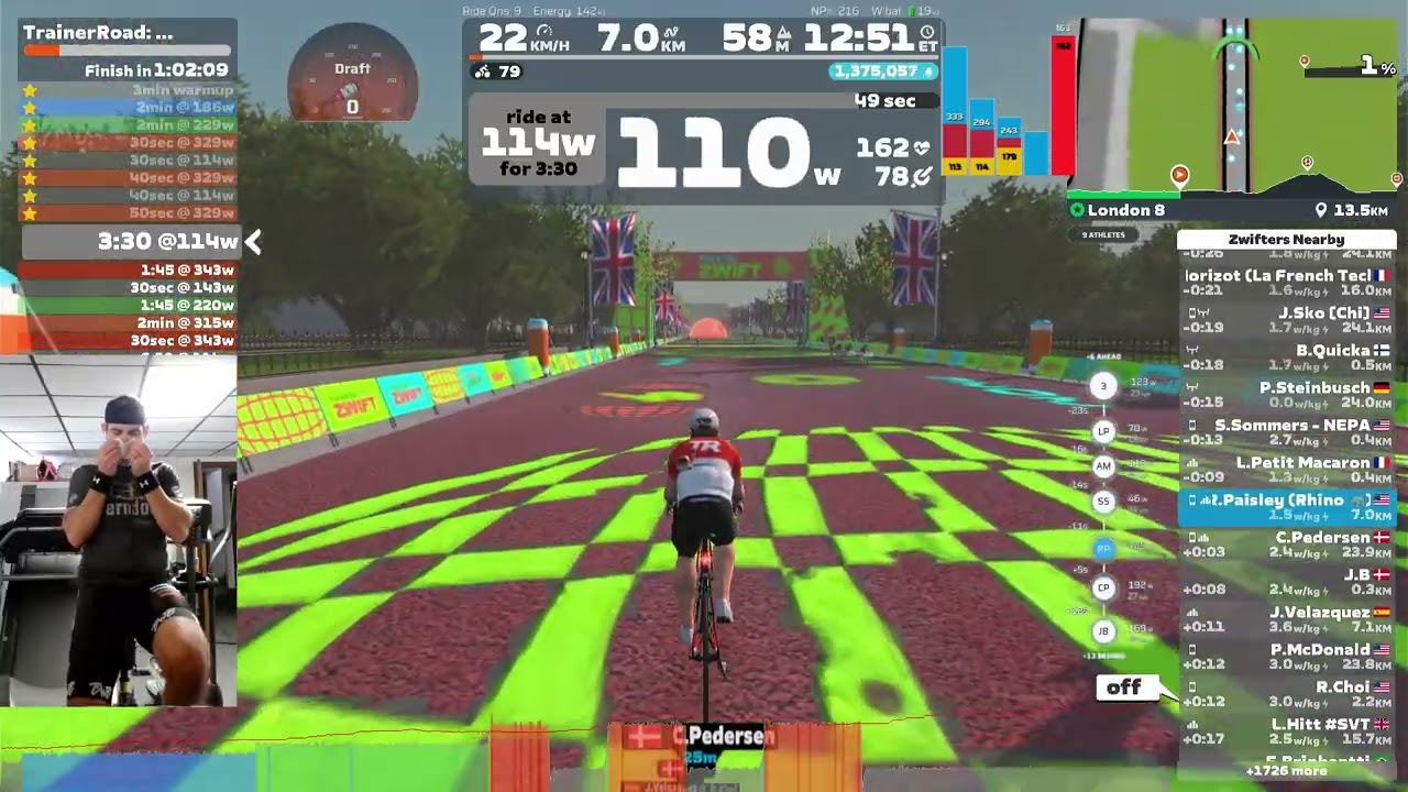 Trainer Road Workout Rosenbock for TDZ 4of6S on London 8