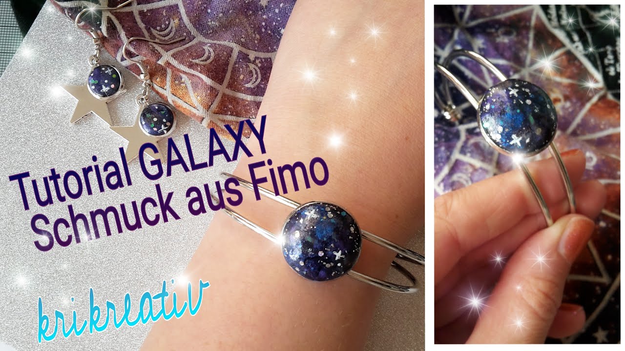 Super easy GALAXY Schmuck aus Fimo - Tutorial Galaxy Jewellery *Krikreativ*