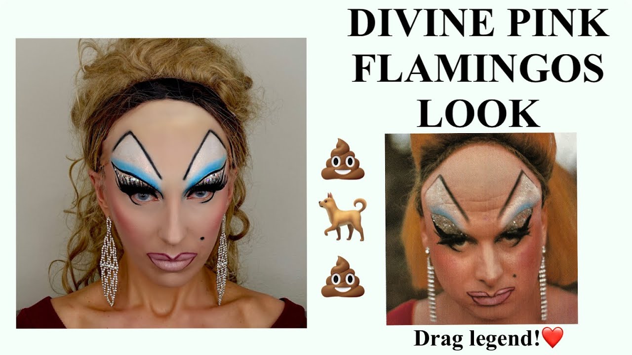 DIVINE PINK FLAMINGOS MAKEUP TUTORIAL, DRAG LEGEND LOOK