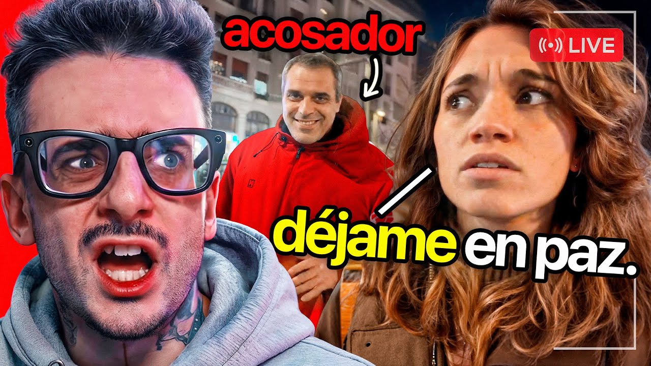 un acosador ha perseguido a esta chica en directo.