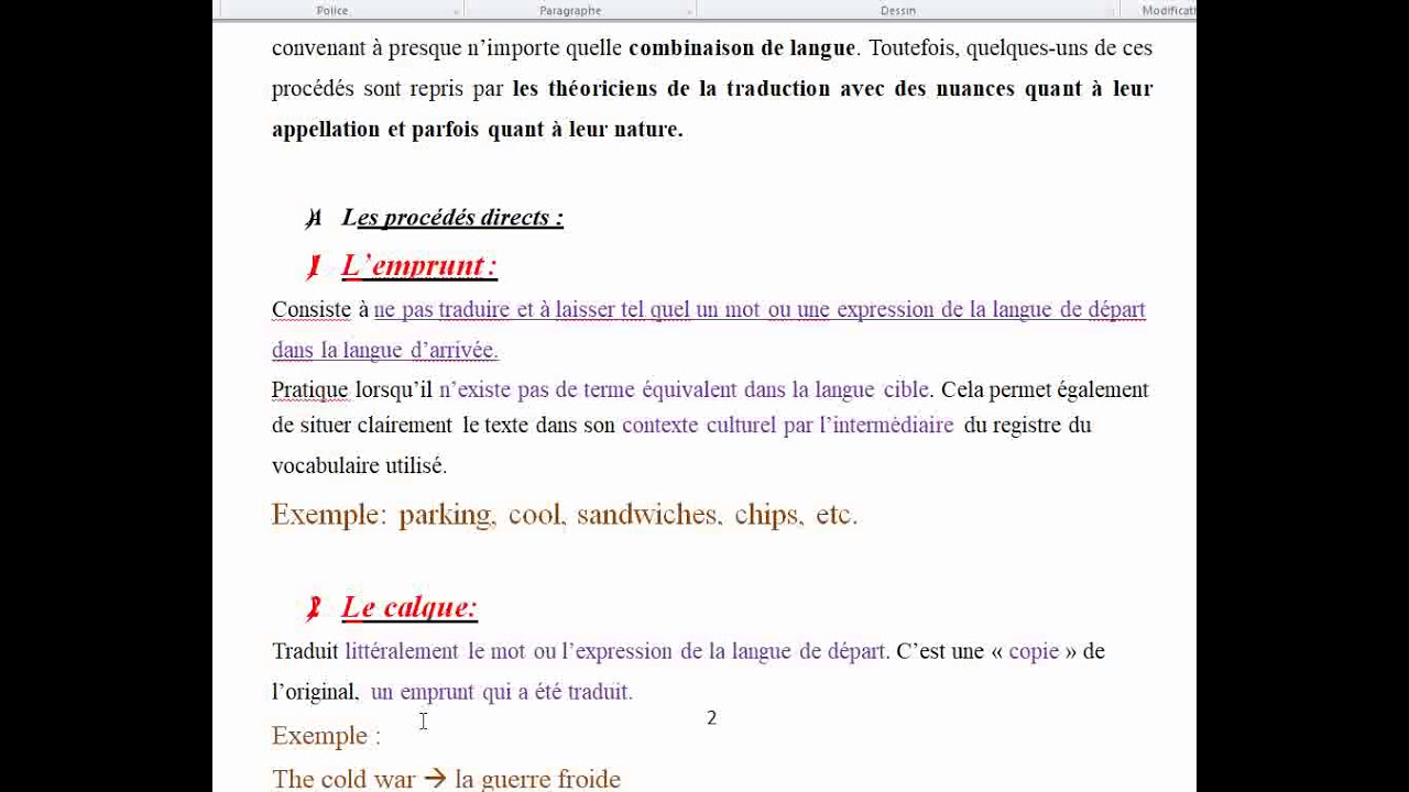 Initiation à la traduction - deuxième partie mars 2021