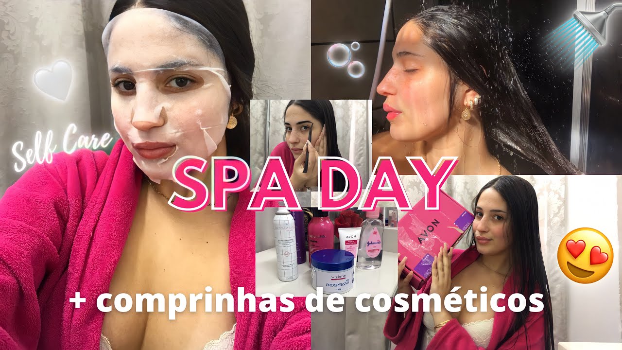SPA DAY em casa COMPLETÃO | Henna na sobrancelha, Unha, skin care, cabelo e corpo 😍🧖🏻‍♀️🛀🏻￼