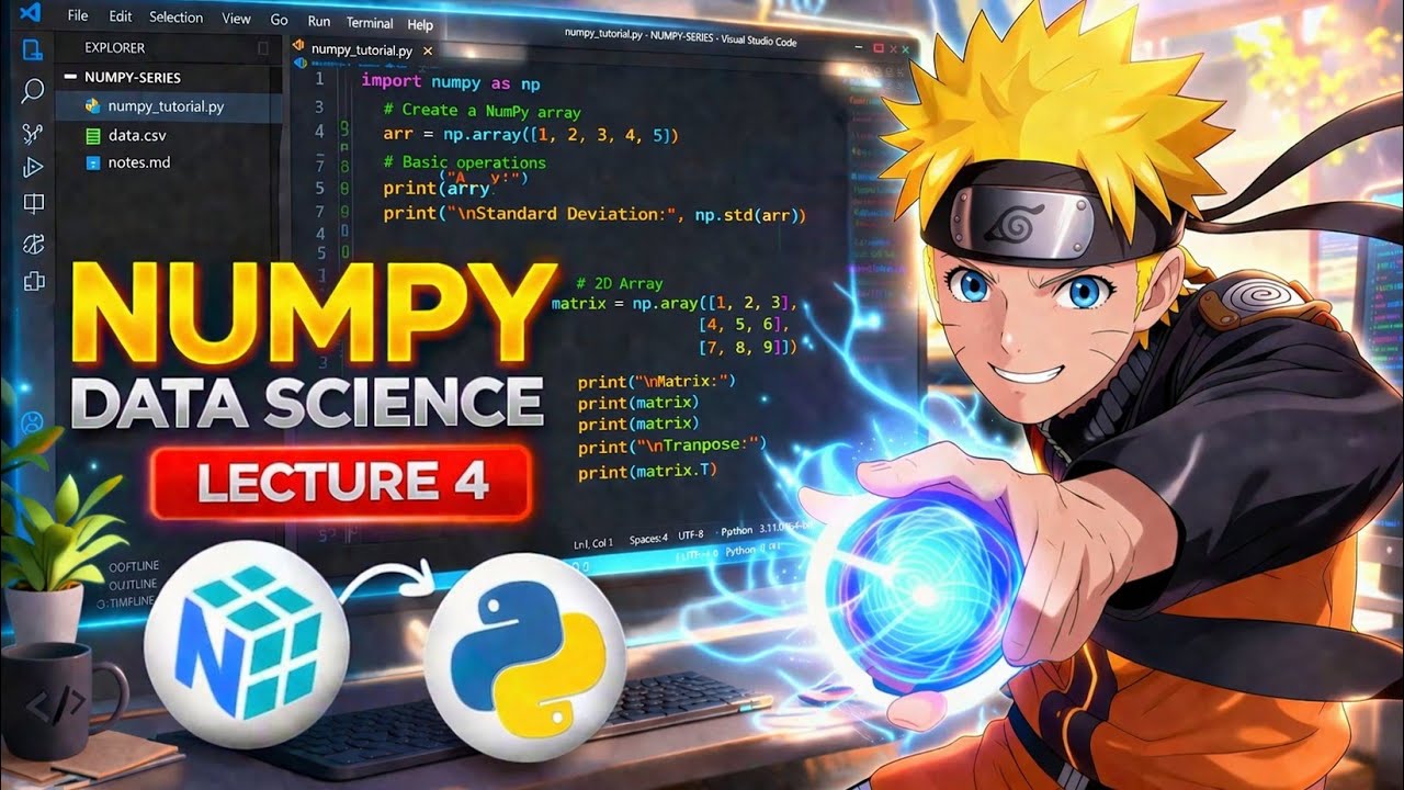 NumPy comeback Series 🔥 | Lecture 4 | Beginner to Pro in Hindi