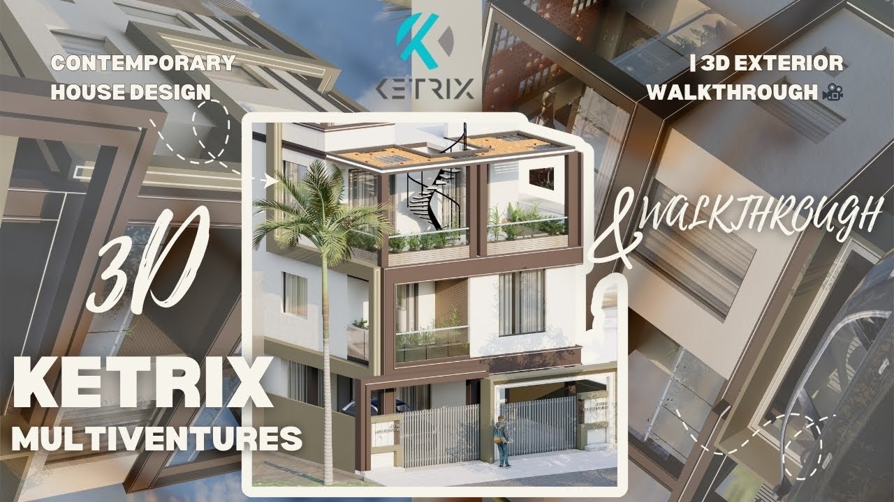 Contemporary House Design | 3D Exterior Walkthrough 🎥