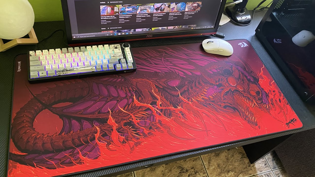 Unboxing Mousepad Redragon Infernal Dragon Seiryu - Artwork mais louca que eu já vi