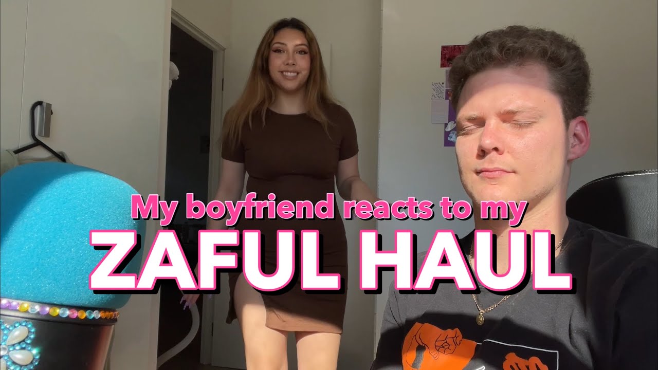 ASMR My boyfriend reacts to my ZAFUL HAUL! ❤️ ~Try On Clothing Haul~ | Whispered