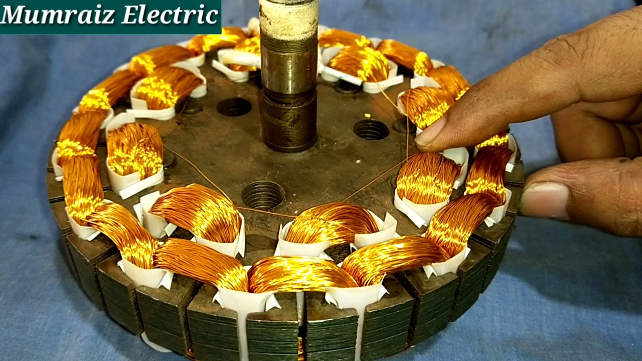 GFC ceiling fan thick stator original copper winding data / How to rewind GFC ceiling fan