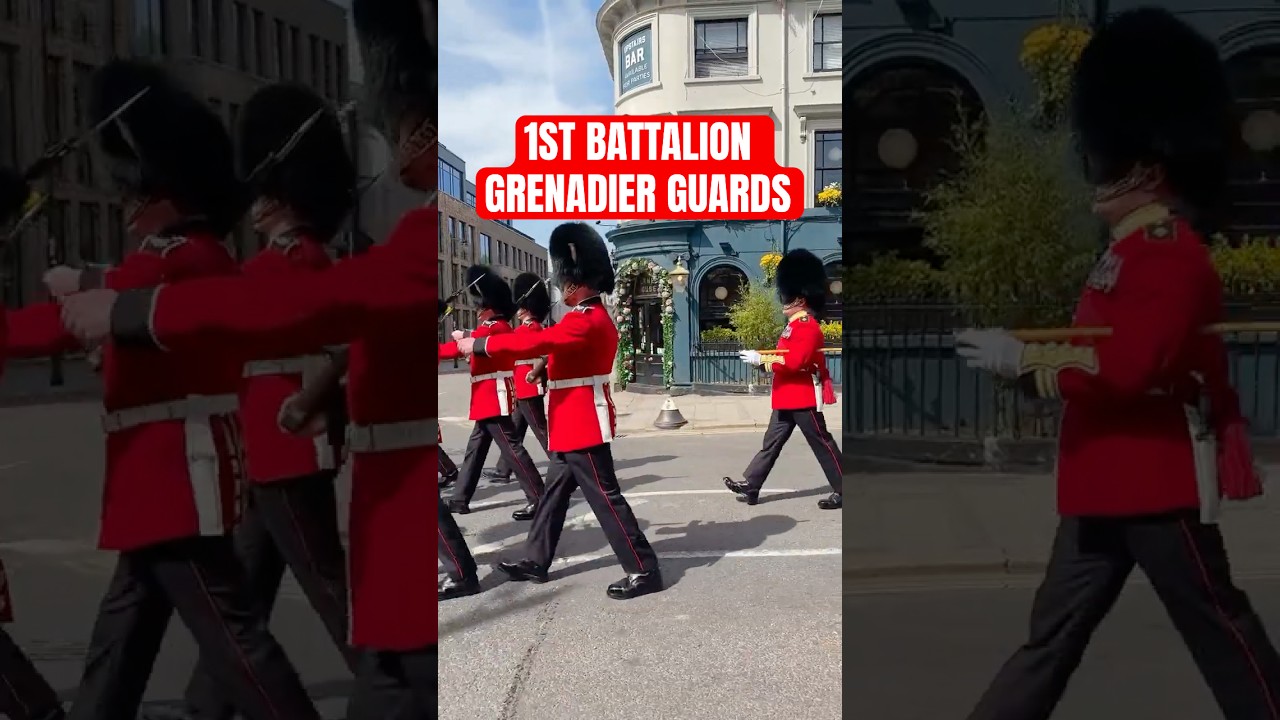 THE BRAVE 1ST BATTALION GRENADIER GUARDS WITH BAND AND BUGLES OF THE RIFLES WINDSOR CASTLE GUARD