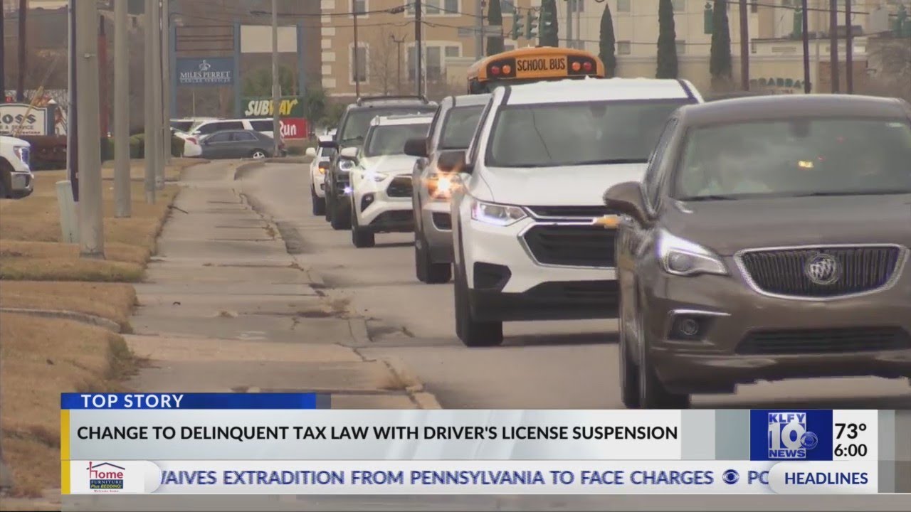 Change to delinquent tax law with driver's license suspension