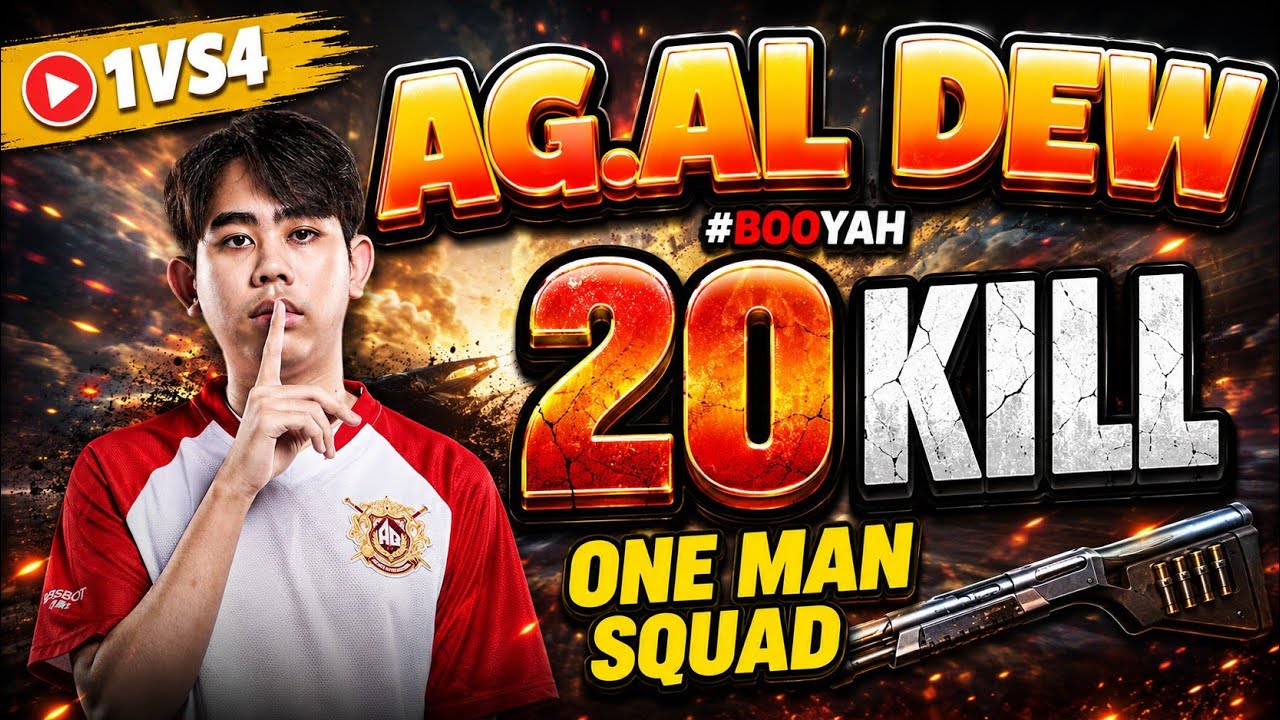 AG.AL DEW SOLO SQUAD 20 ELIMS BR-RANKED | FREEFIRE😱