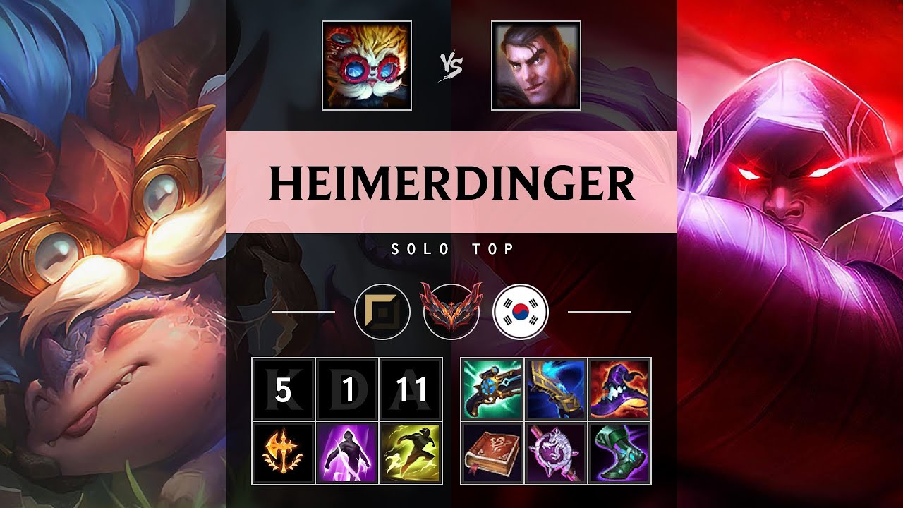 Heimerdinger Top vs Jayce - KR Grandmaster Patch 25.20