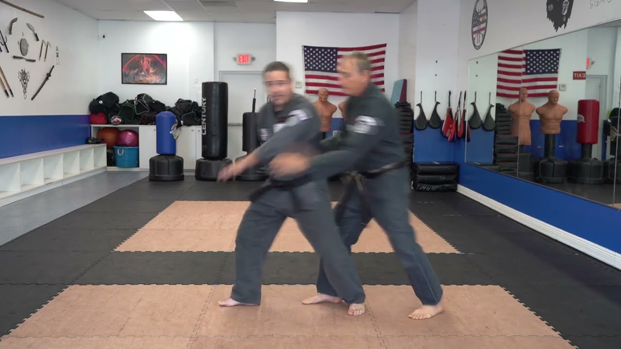 Executing the American Kenpo technique Flight to Freedom
