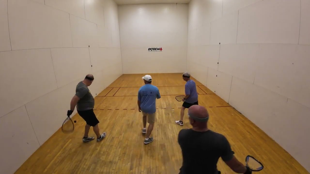 Eric & CJ vs John & Bill g3 Rear Cam Partial #racquetball pt1