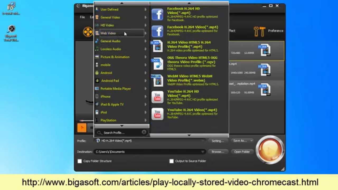 Video guide on how to play locally stored video chromecast.