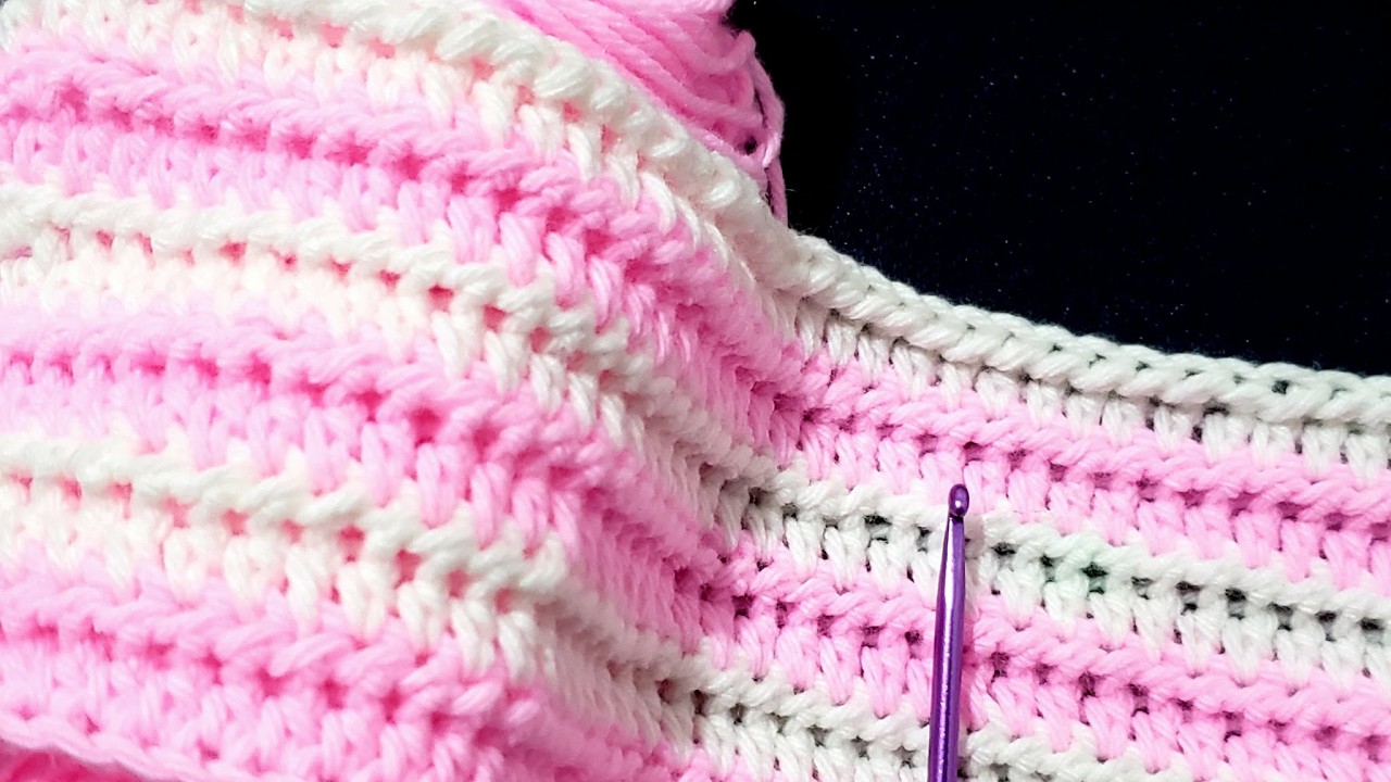 Patrón de punto tejido a crochet fácil y bonito aquí el video