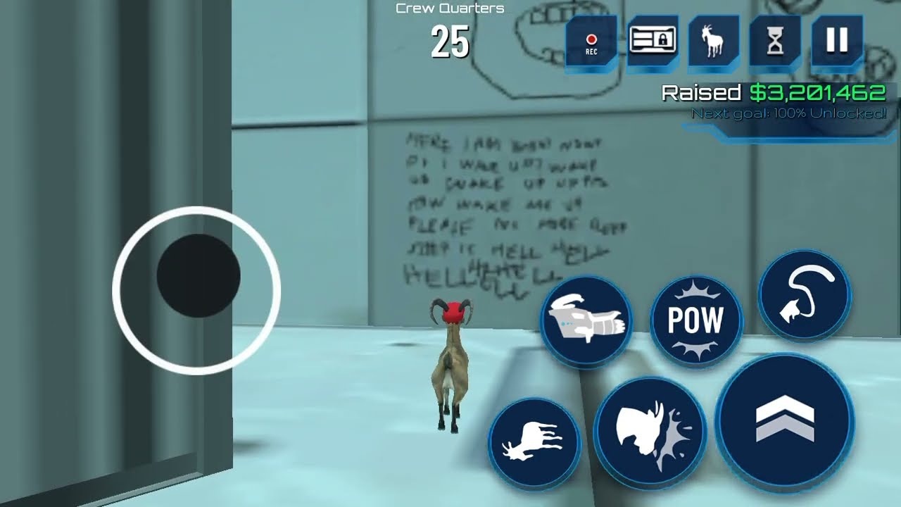 Creepy drawings found on walls in Goat simulator waste of space!