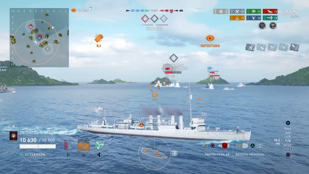 El Kraken ha sido liberado (destructor Tier 3 clemson) World Of Warships Leyends 