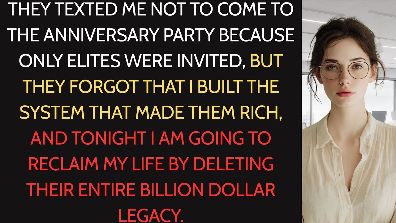 My parents texted me “don’t come to our anniversary party ” only elites invited but then, they saw