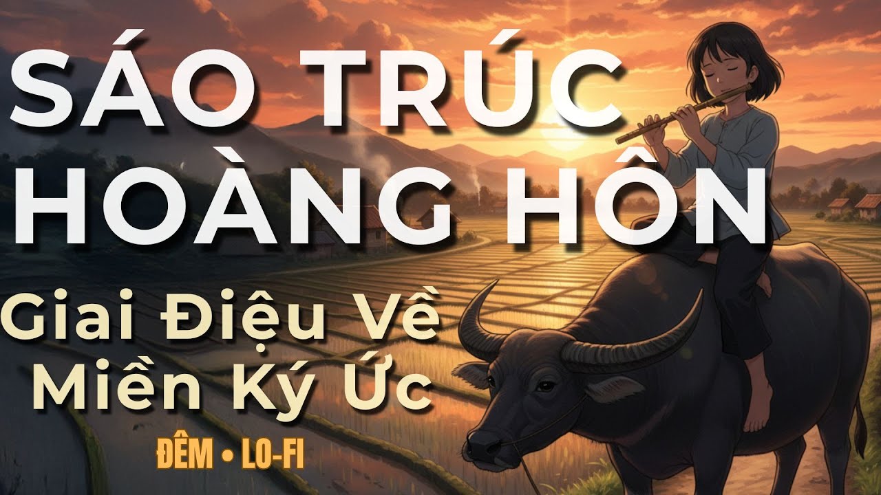 Sáo Trúc Hoàng Hôn 🌇 Nhạc Không Lời Gợi Nhớ Ký Ức Tuổi Thơ | Dễ Ngủ, Giảm Stress