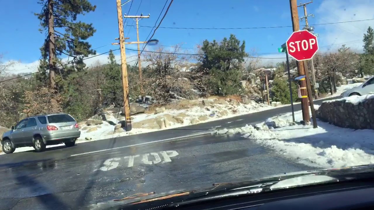 Arrowbear Lake CA December 7th 2018 Snow Drive