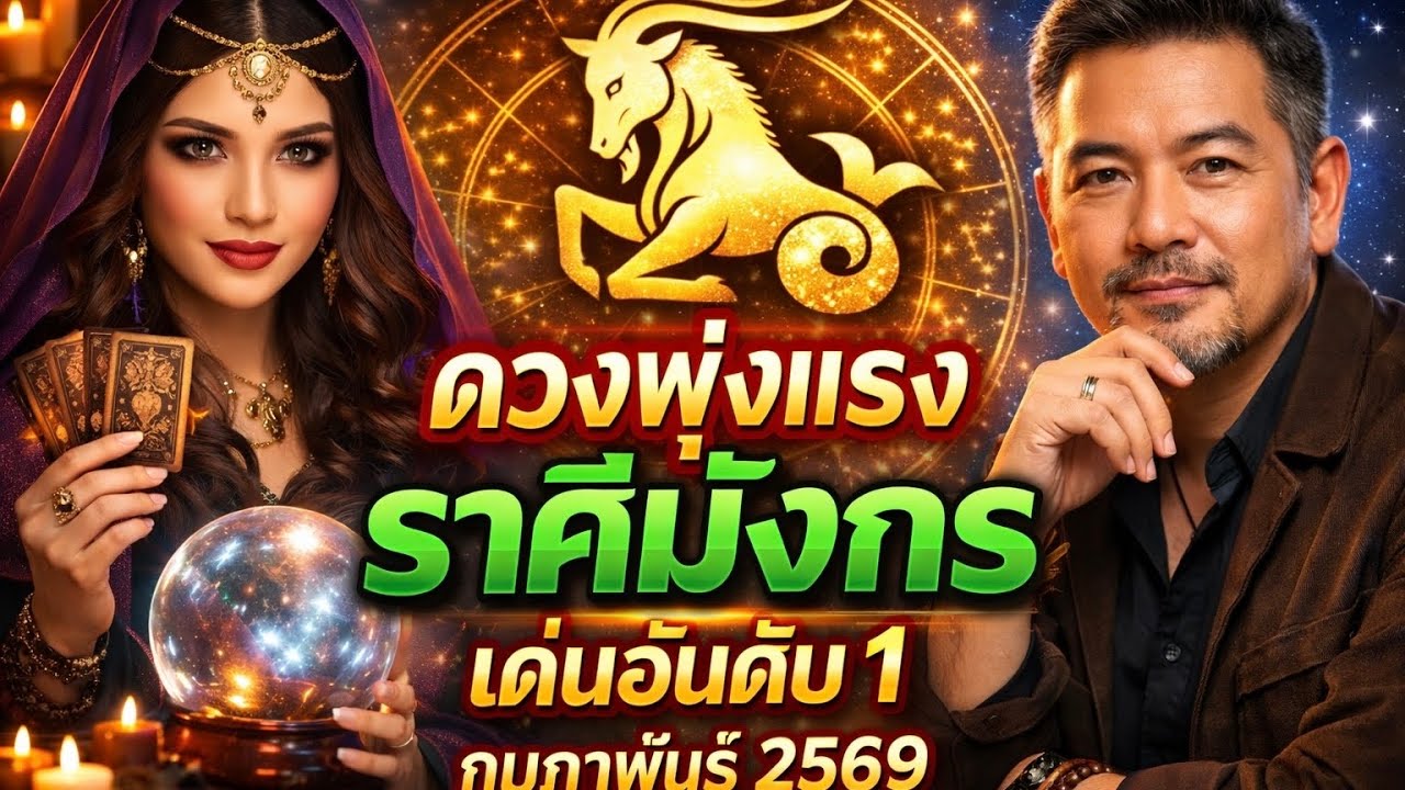 ดวงพุ่งแรง! ราศีมังกร ♑️ดวงมาแรงอันดับ 1 กุมภาพันธ์ 2569 เทวดาเปิดทาง เงินกองทองมา