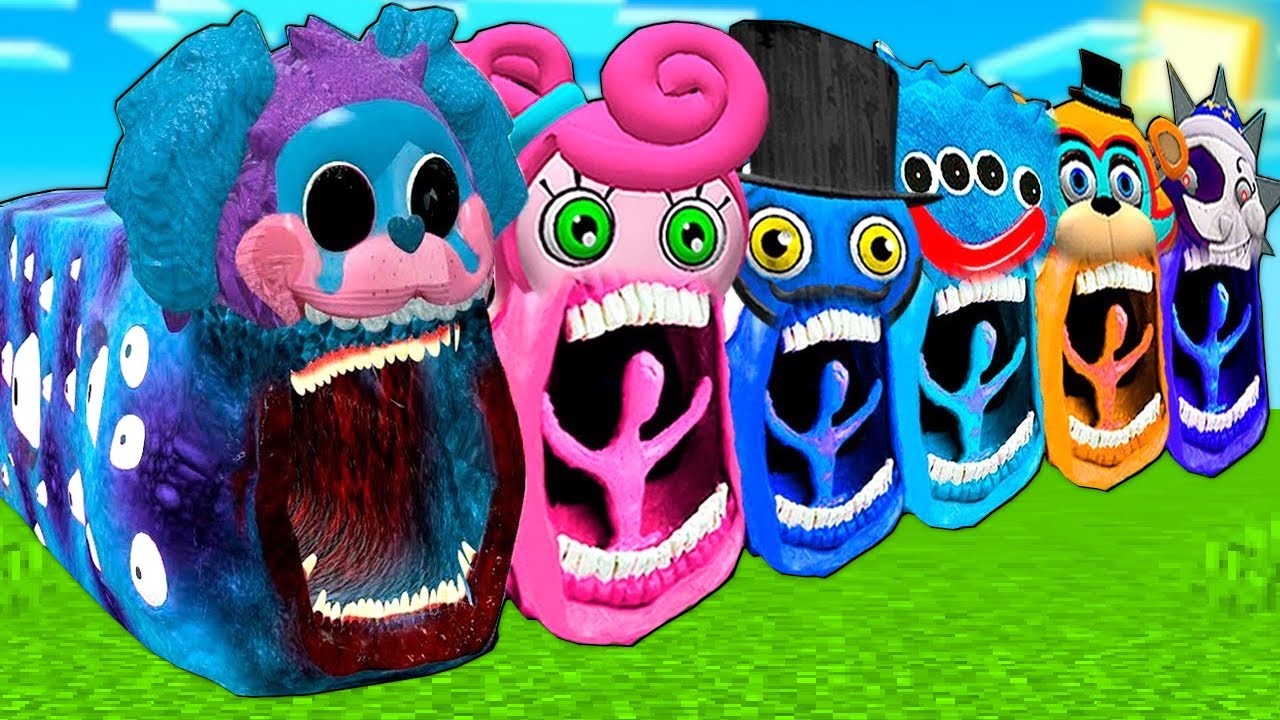 NIGDY NIE WSIADAJ DO TYCH POCIĄGÓW w MINECRAFT! (Mommy, Huggy Wuggy, FNAF, Pj Pug, Train Eater)