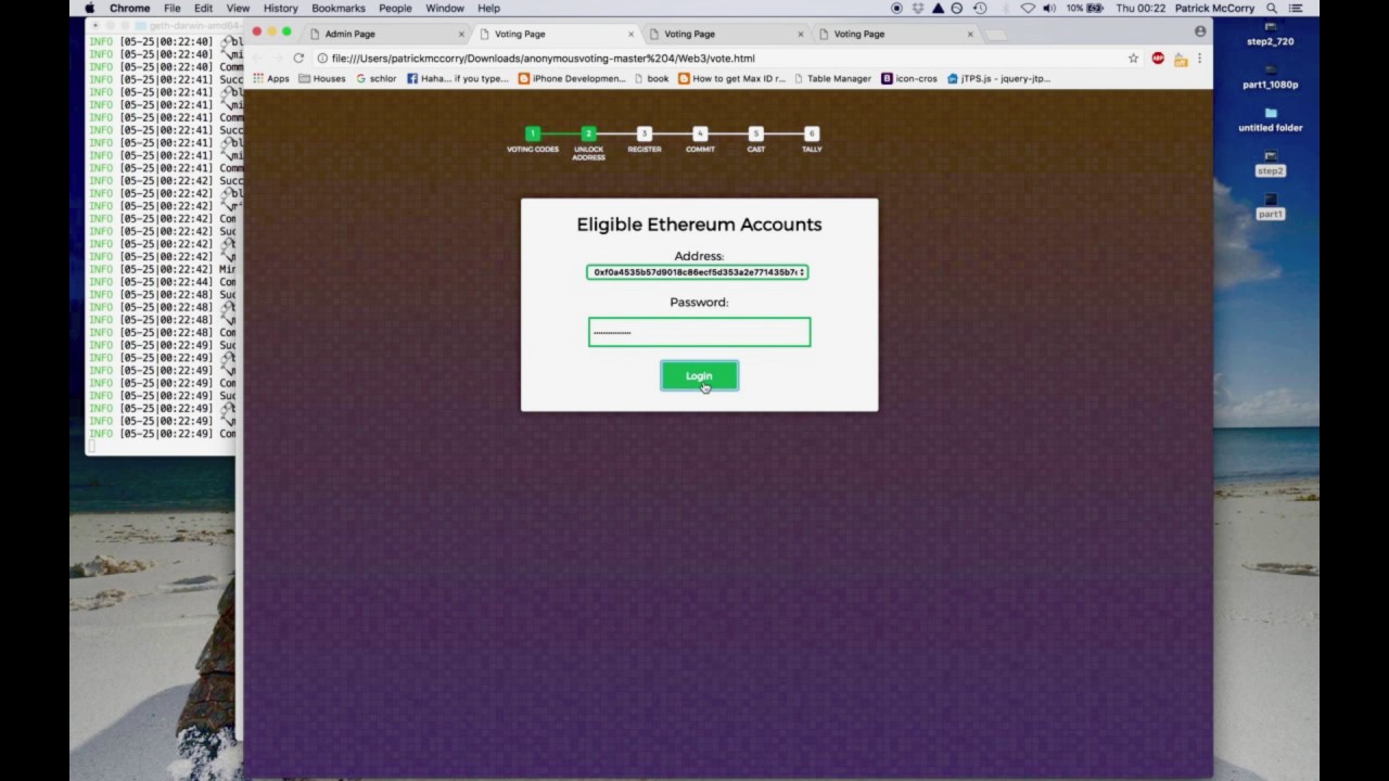 The Open Vote Network Smart Contract