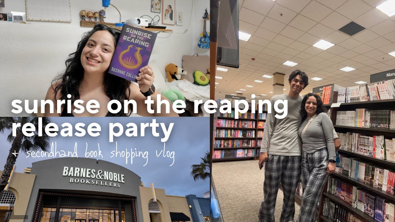 Sunrise on the Reaping Release Party Vlog | +book shopping for pango 📔🎉