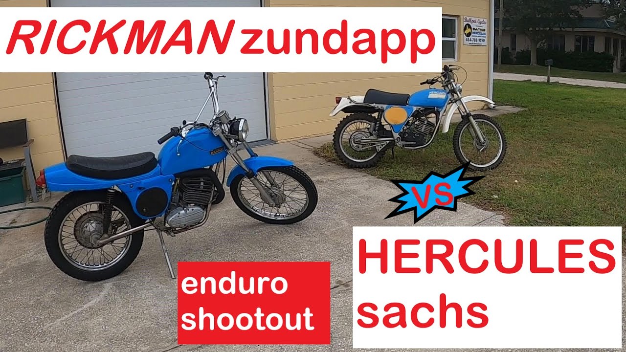 Rickman Zundapp versus Hercules 125cc Enduro motorcycles