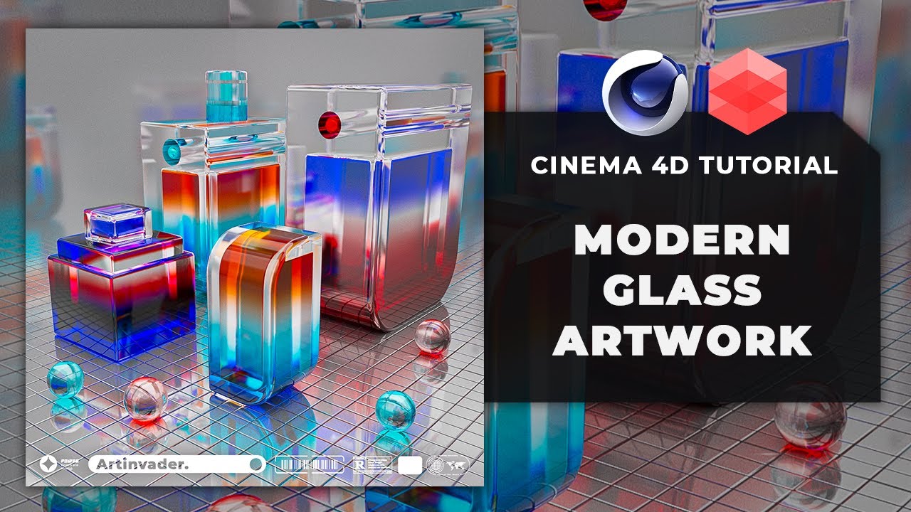 🌈 🍸 CREATE STUNNING VISUALS! AMAZING MODERN GLASS ARTWORK TUTORIAL 🍸🌈 - CINEMA 4D 2024
