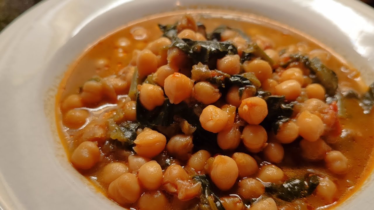 Garbanzos con espinacas