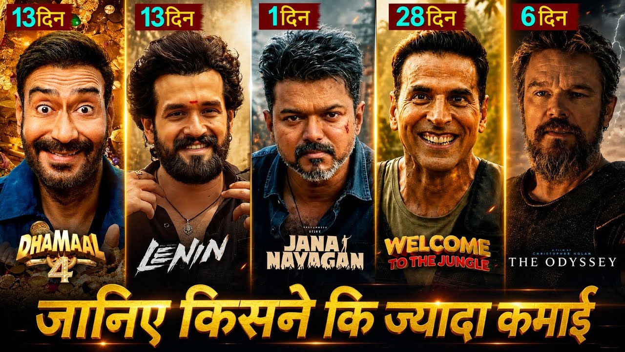 Dhamaal 4 Box Office Collection, The Odyssey, Lenin, Welcome To The Jungle, Jana Nayagan Collection