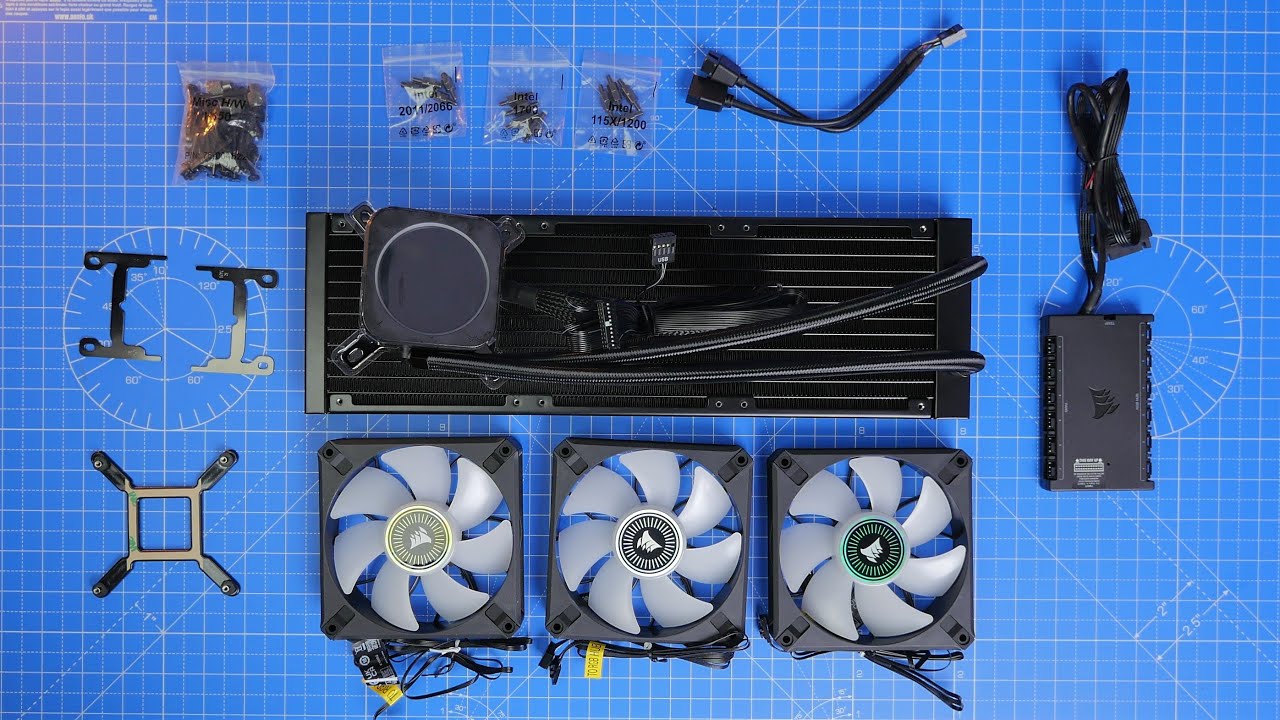 ASMR Unboxing of Corsair H150i Elite LCD with installation