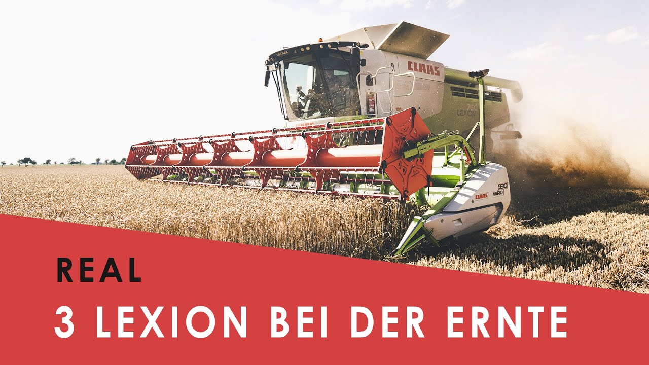 Claas Lexion Power - Drei Drescher bei der Ernte