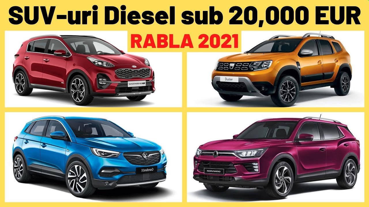 TOP 5 SUV-uri Diesel NOI & Spațioase sub 20,000 EUR | Rabla 2021