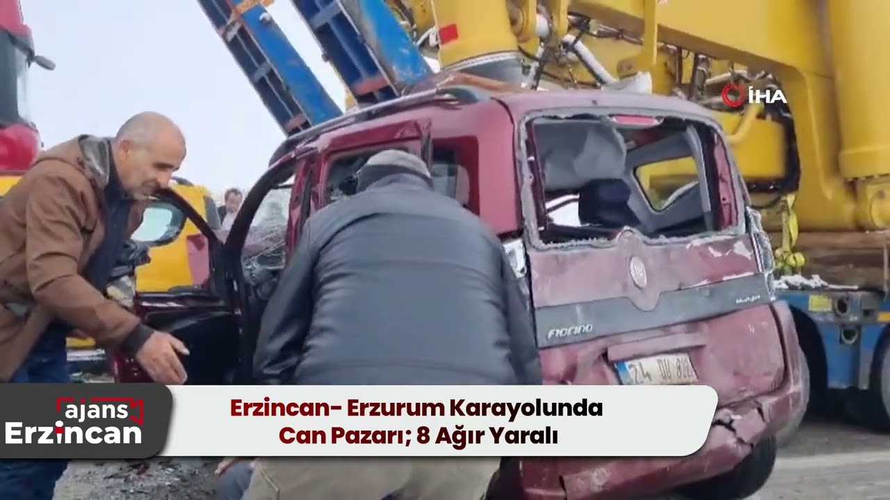 Erzincan- Erzurum Karayolunda Can Pazarı; 8 Ağır Yaralı