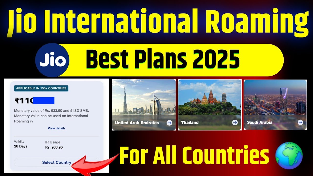 Jio International Roaming Plans 2025 | Jio New International Roaming Plans | New IR Roaming Activate
