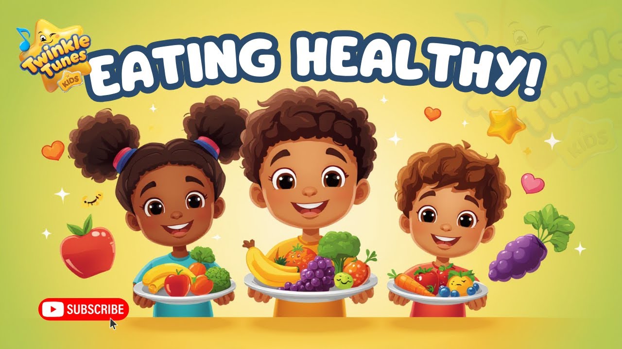 Eating Healthy Song🍎🥕 | Fun Kids Nursery Rhyme | Twinkle Tunes Kids