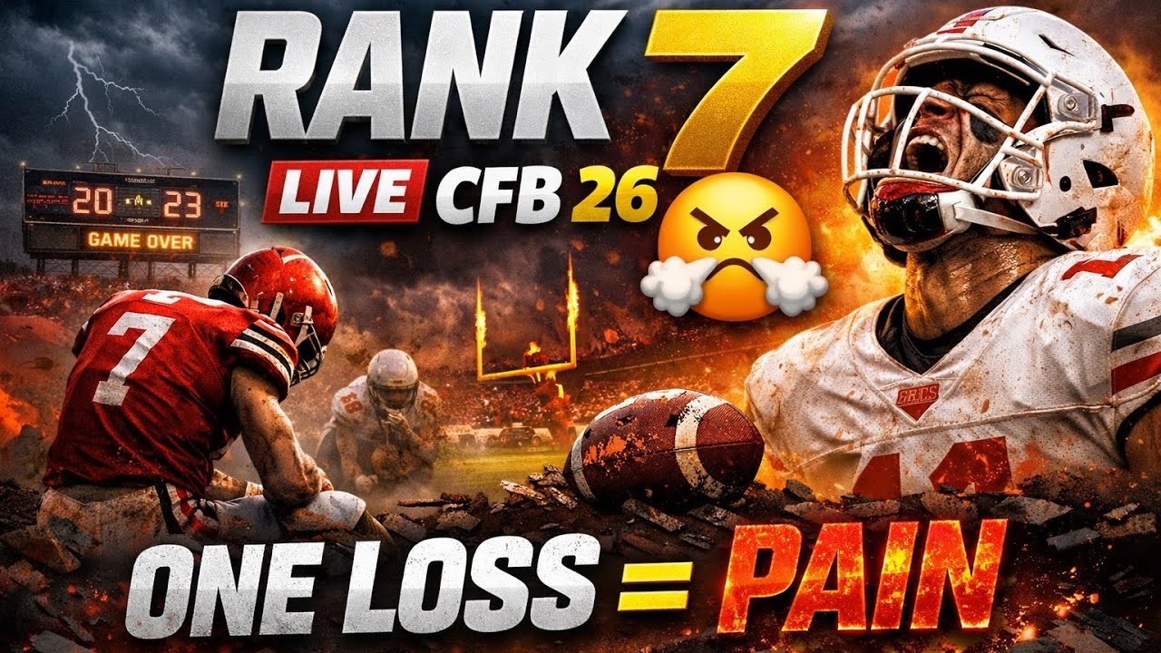 Rank 7 LIVE CFB 26 😤 One Loss = Pain (2/20)