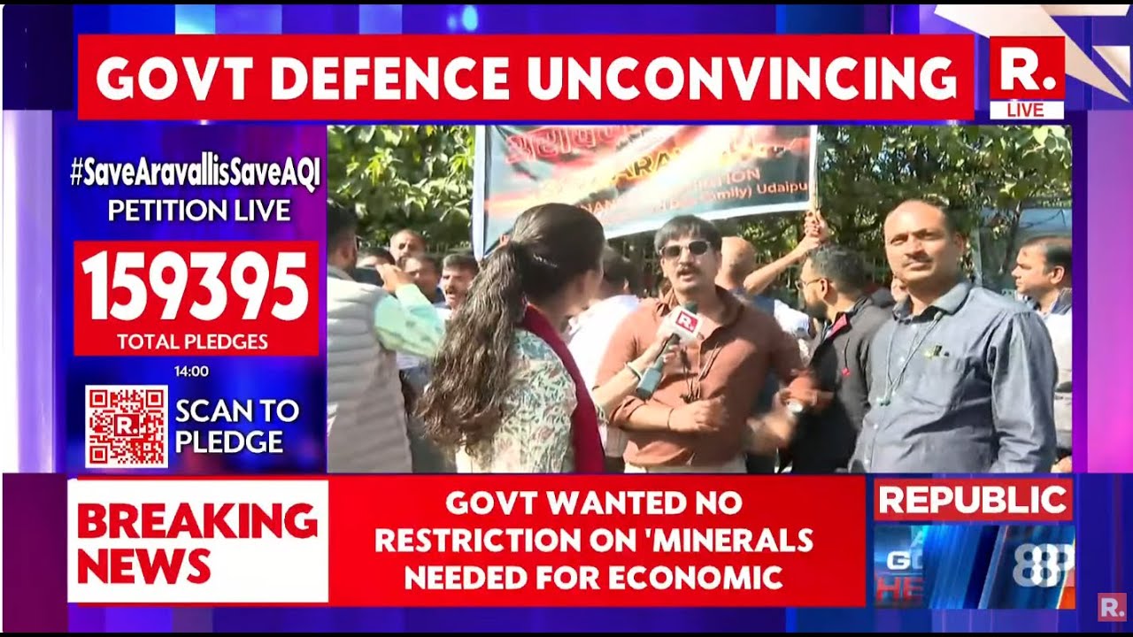 BREAKING LIVE: Demonstrators Protest Against Government's Defence On Aravalli Case | Udaipur