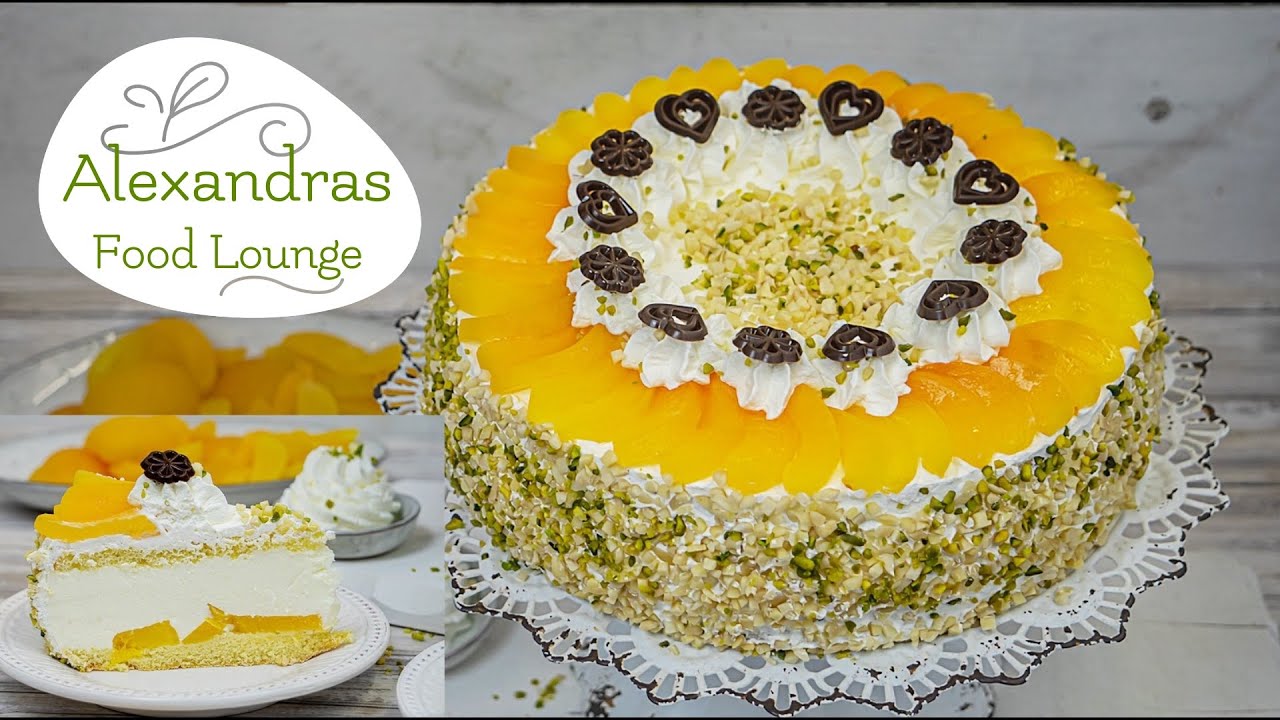 Fruchtig, frische Aprikosen Joghurt Torte/ Ganz simpel hergestellt! #joghurttorte#fruchttorte