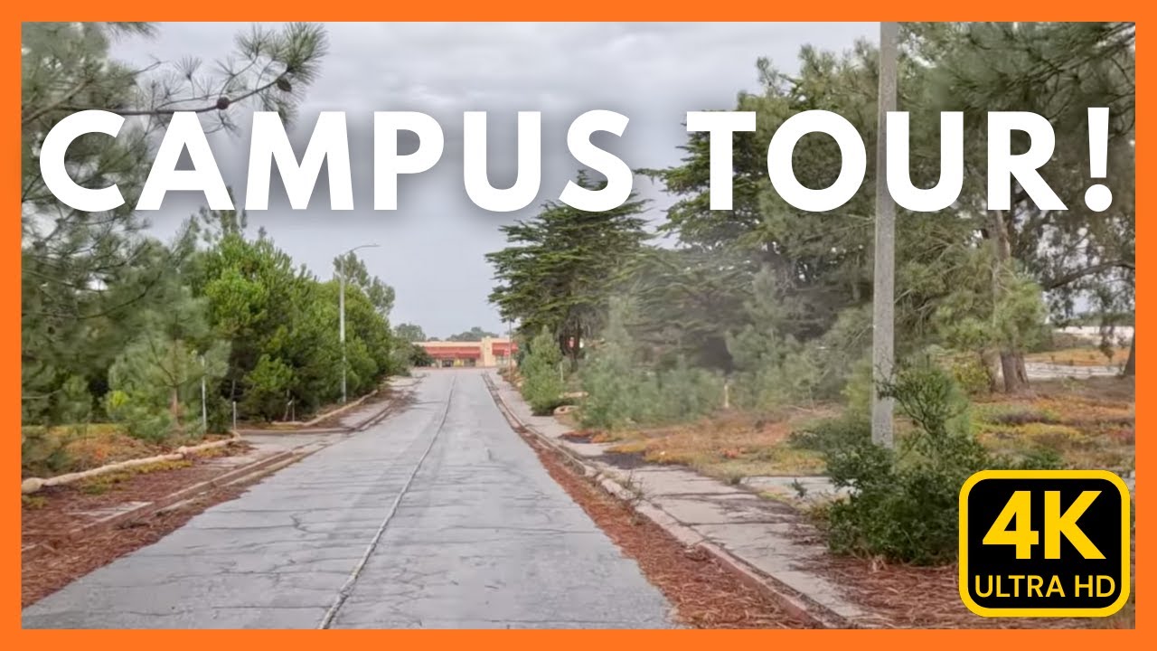 CALIFORNIA 4k - Cal State Monterey Campus Moody Rainy Drive -Driving around + Salinas + Music