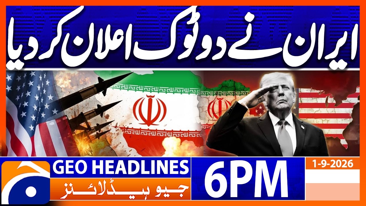 US-Iran Tension - Latest News Updates | 6PM Headline Geo News | 1st Sep 2026