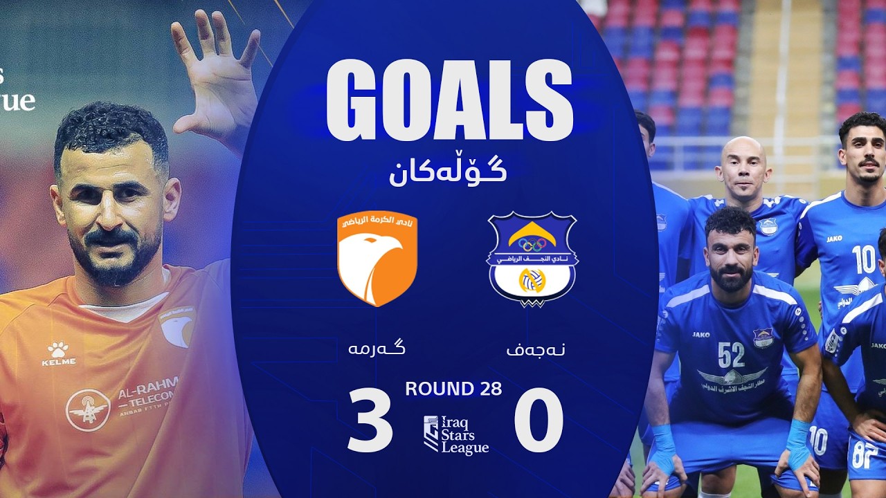 أهداف مباراة النجف 0-3 الكرمة - دوري نجوم العراق (الجولة 28) | المعلق: علي عنب