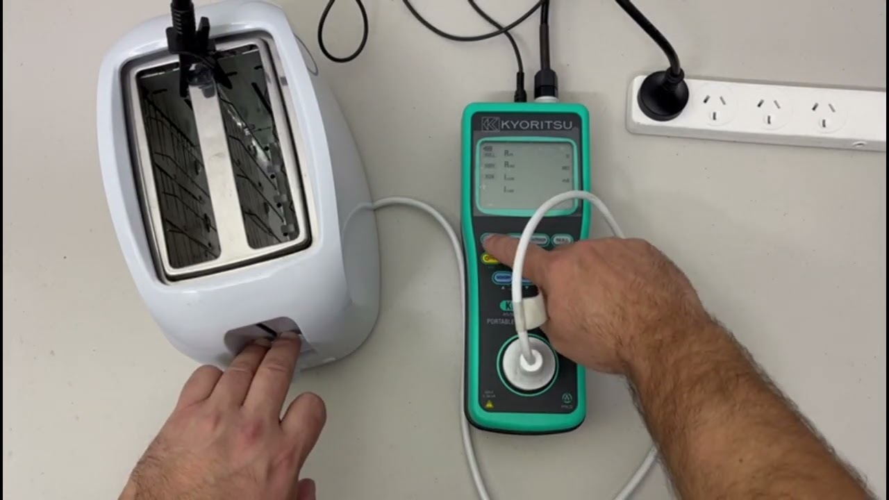Pop-Up Toaster Test Using Kyoritsu Portable Appliance Tester