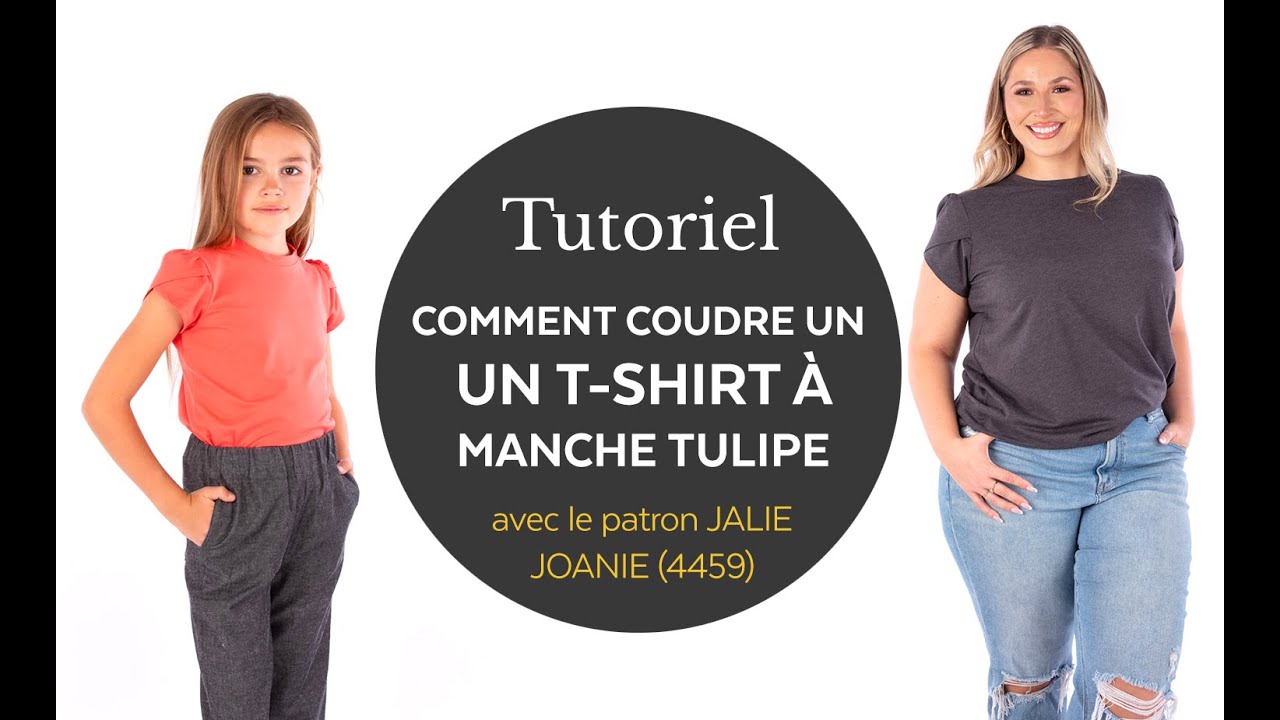 Comment coudre un t-shirt à manche tulipe (Jalie patron 4459 Joanie)