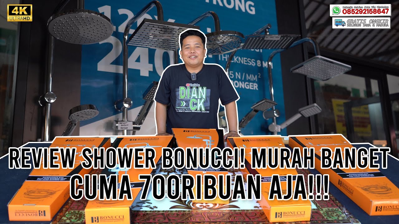 REVIEW SHOWER TIANG BONUCCI❗ MEWAH, LENGKAP, MURAH - 5 SERI MULAI DARI 700RIBU DOANG🤩