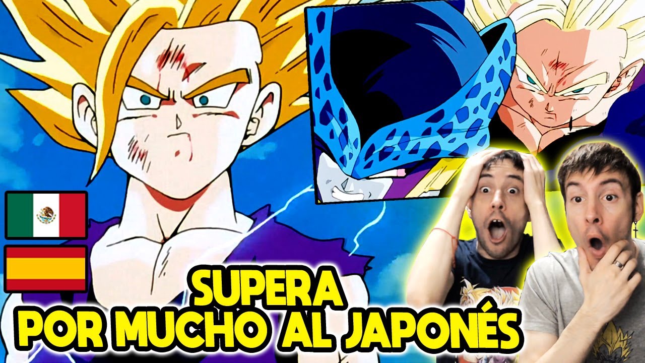 ESPAÑOLES REACCIONAN A DRAGON BALL LATINO 💥GOHAN SSJ 2 DERROTA A LOS CELL JR💥